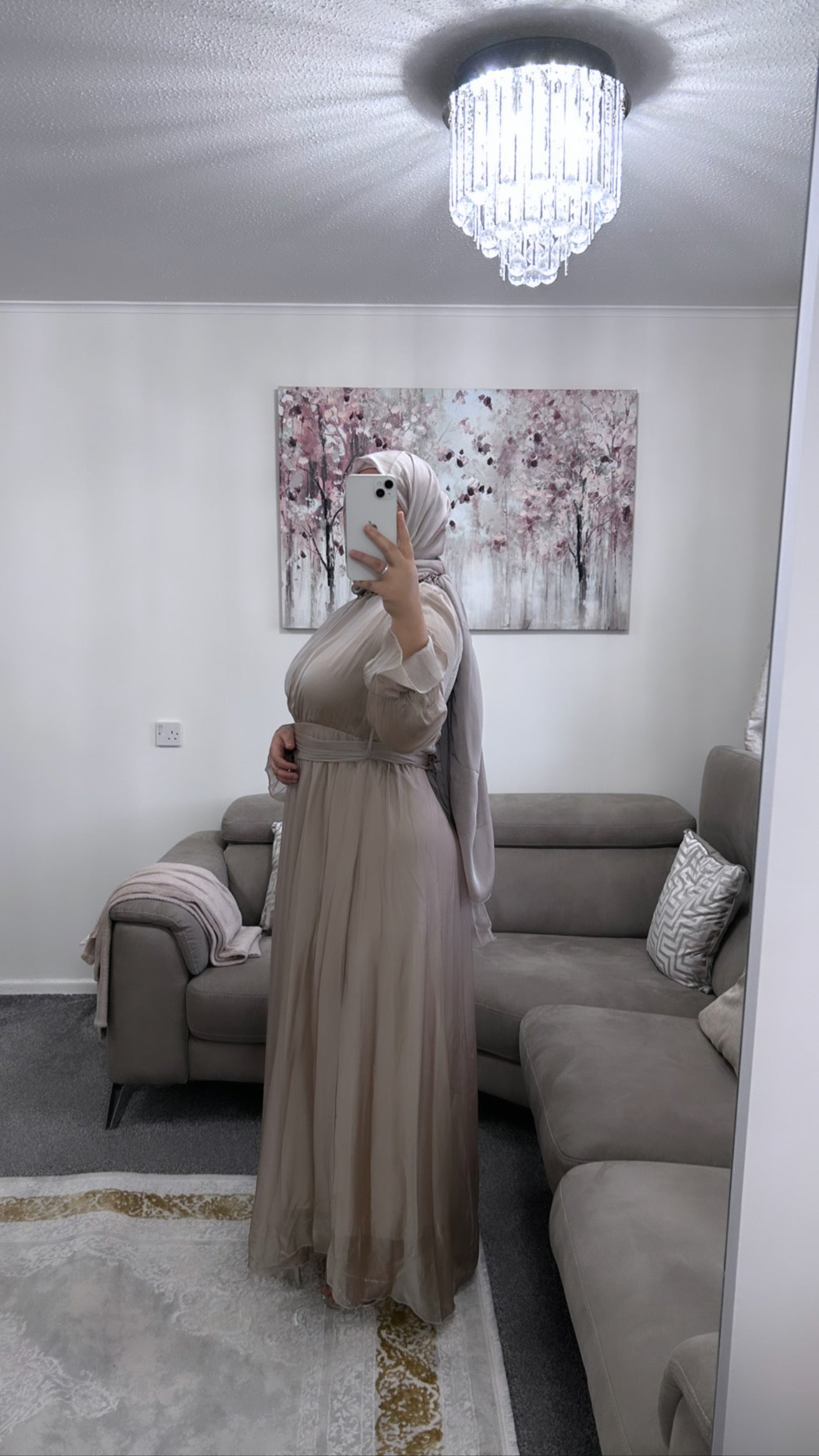 Noor Luxury Dress in Nude